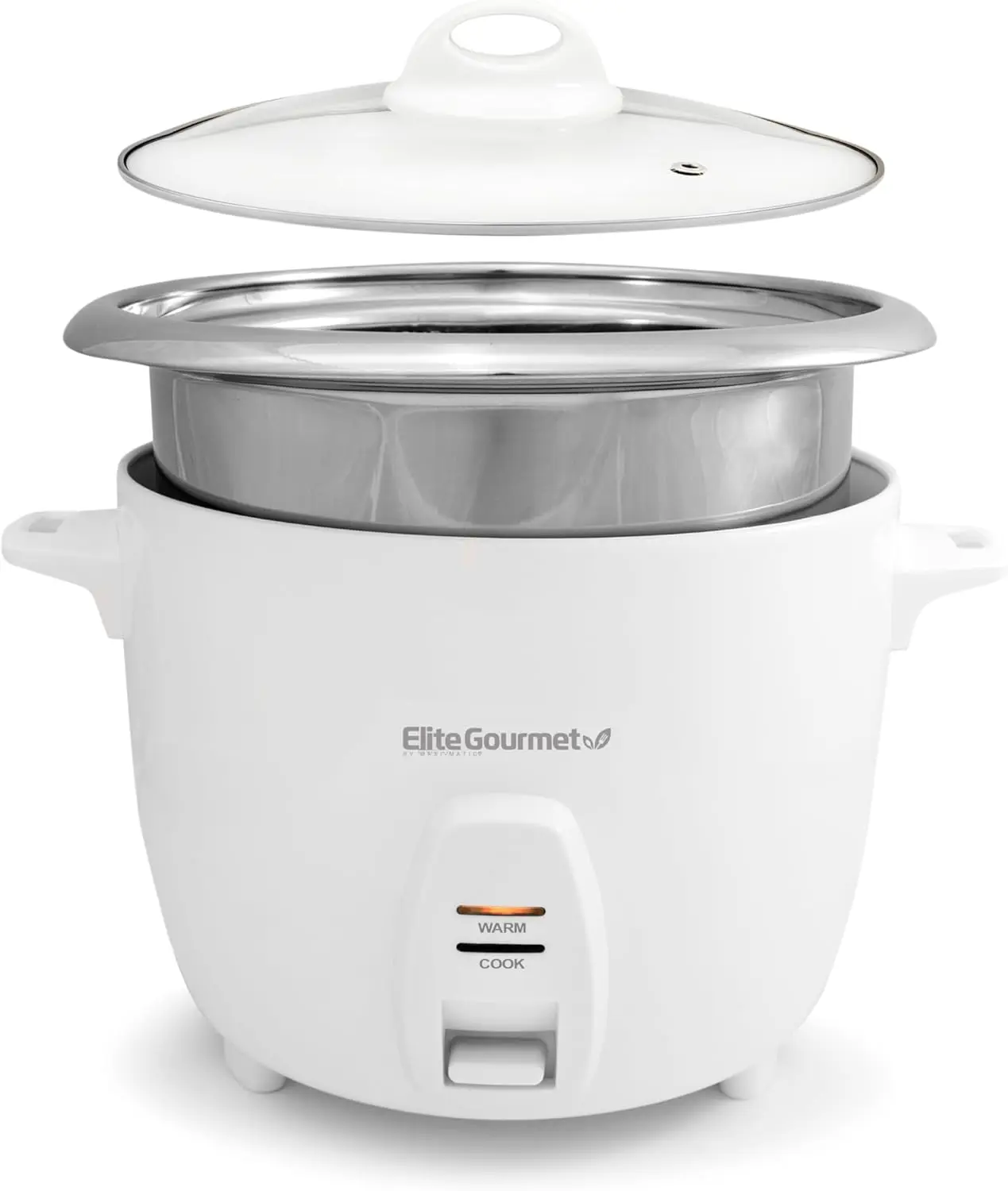 

Электрическая рисоварка с внутренней кастрюлей из нержавеющей стали, емкостью 20 чашек, сохраняет тепло еды, идеально подходит для супов, раковин, зерен