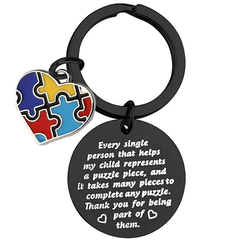 Autism Awareness Keychain ABA Therapist Thank You Appreciation Gifts for Autism Teacher Thank You Gifts Therapist Birthday Gift