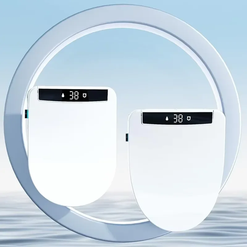 Smart Electric Bidet Seat EU Standard Round Heated Plastic Cover with Remote Control Modern Toilet Attachment 3 Year Warranty