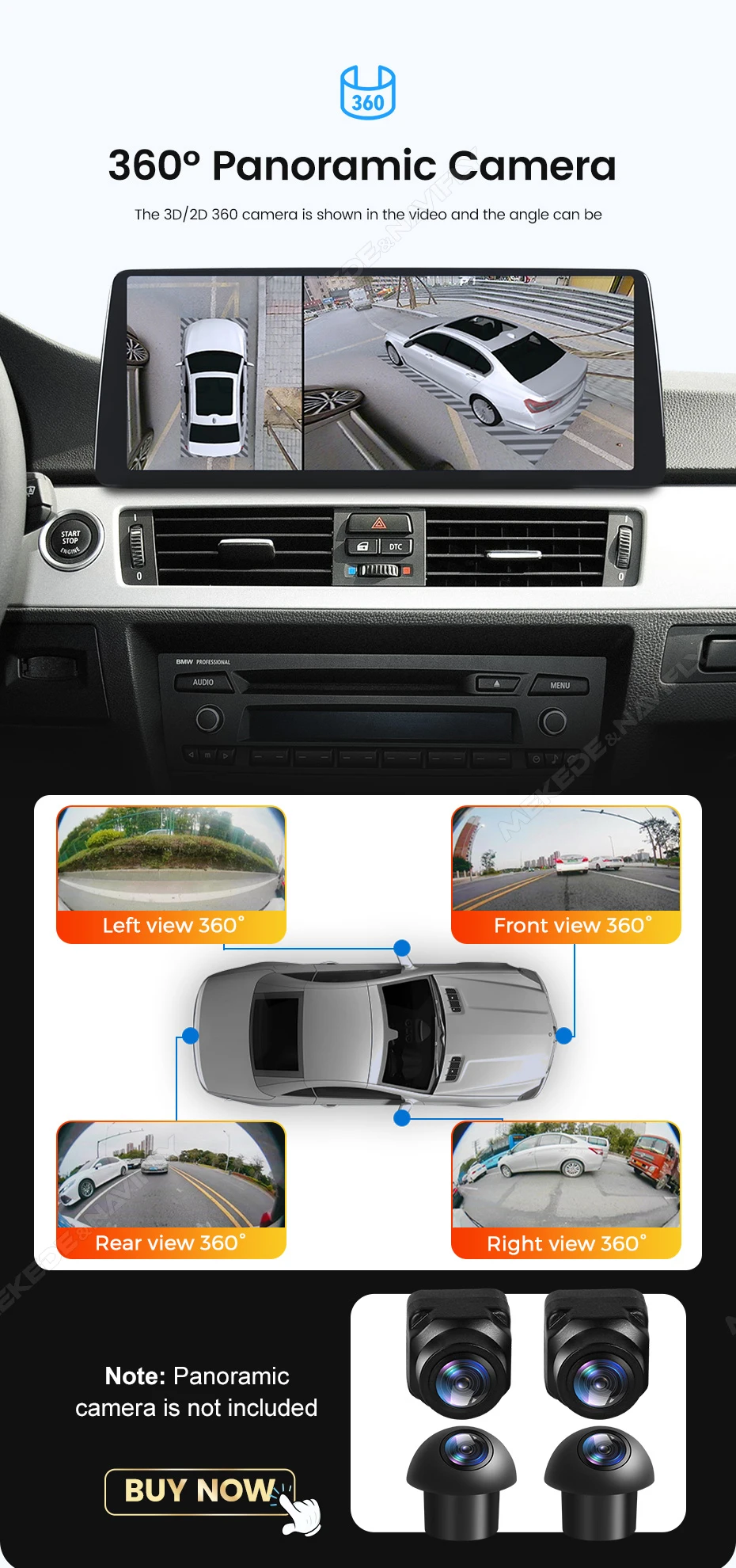 MEKEDE Android 14 Wireless CarPlay Auto Dual BT Auto-Multimedia-Player für BMW 2er F45 F46 F87 Snapdragon QLED 4G LTE WiFi – Detail 25