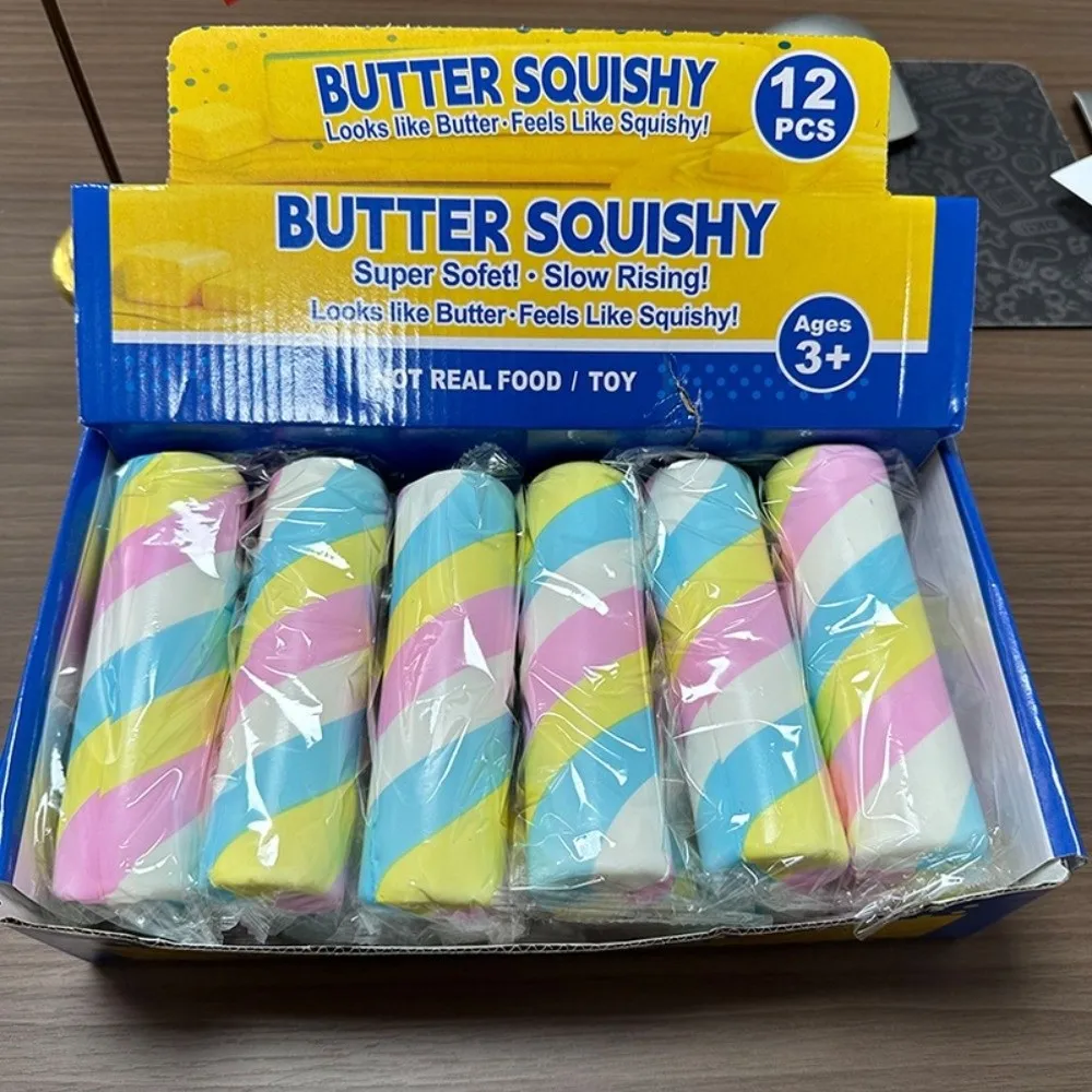 Fidget Round Butter Stick Squishy Slow Rising Slow Rebound Butter Stick Fidget Soft Butter Stick Squeeze Home Relaxation