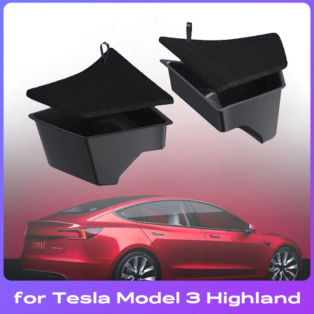 

Для 2024 Tesla Model 3 highland задний багажник левый боковой ящик для хранения с крышкой Органайзер для багажника разделительные аксессуары