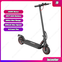 iScooter i9 Foldable Electric Scooter 350W Max Speed 30km/h 7.5Ah Battery 30Km Max Range 8.5\