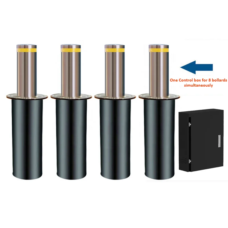 Hydraulic Automatic Rising Bollards APP Remote Control Retractable Project Safety Barriers Bollard Price