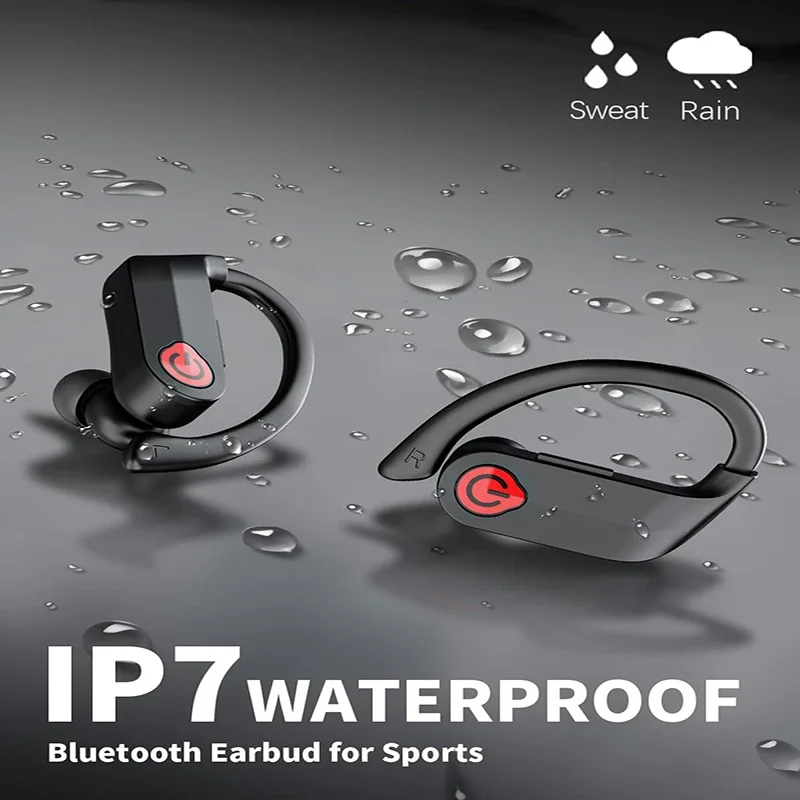 Wireless Earbuds 5.3 Bluetooth Headphones Sports Ear Buds with Earhooks 120H Playtime Wireless Headphones for Workout Waterproof