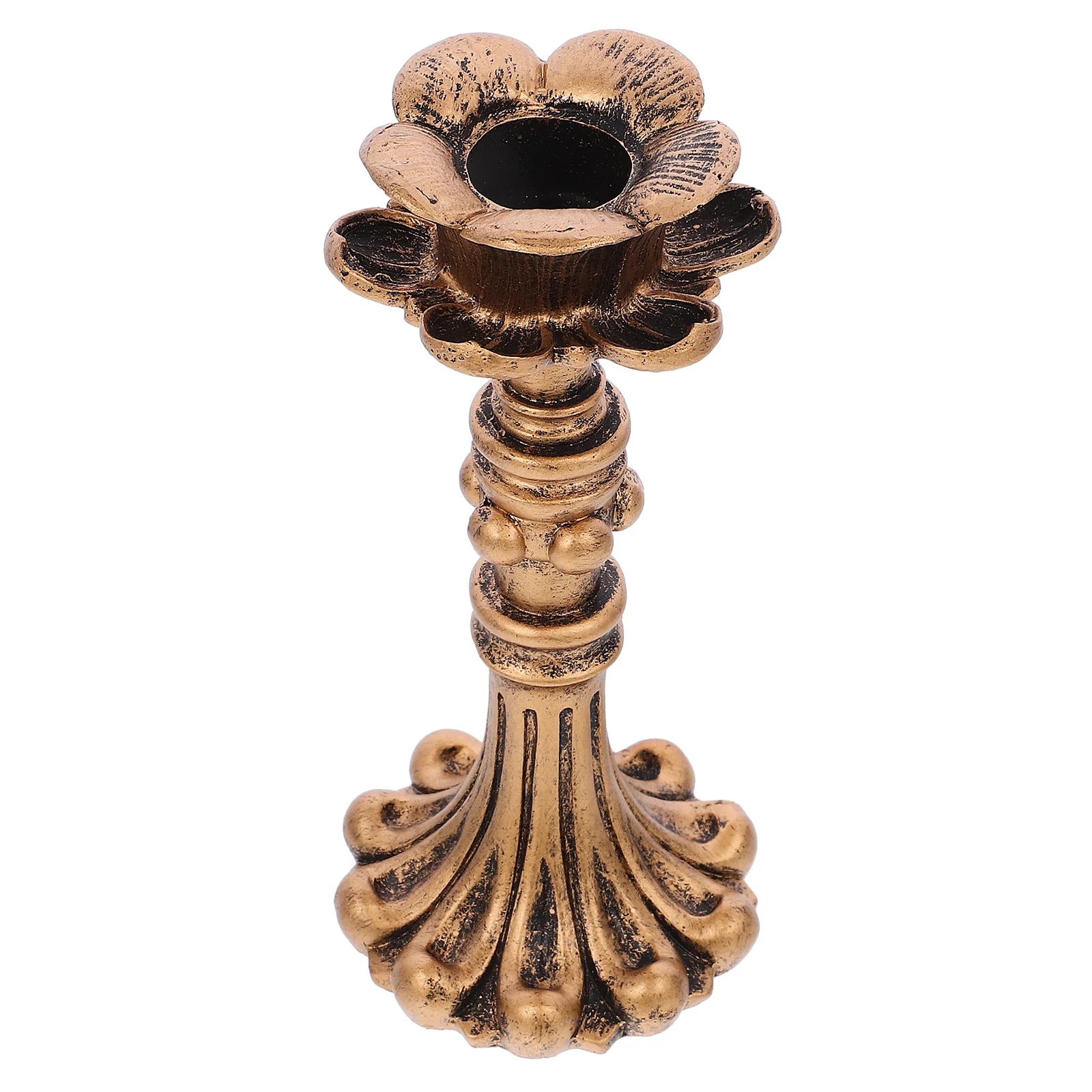 

Vintage Holder Set European Taper Candlestick Resin Decorative Stand For Home Wedding Pillar Holder