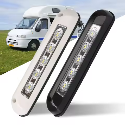 LED Awning Porch Light RV Van Trailer Exterior Lamp Waterproof Caravan Interior Wall Lamps 12V/24V