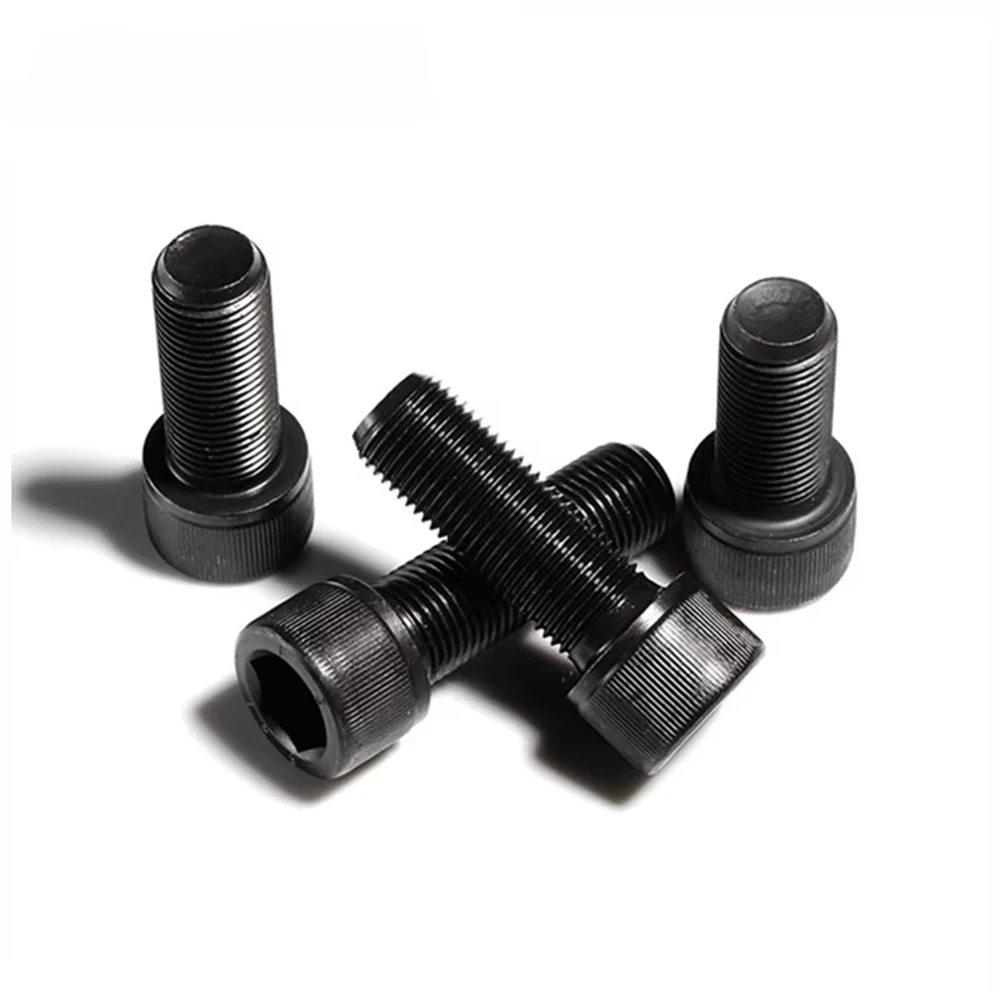 12.9 grade carbon steel black cylindrical head hexagonal machine wire M1.4-M4 cup head hexagonal bolt DIN912