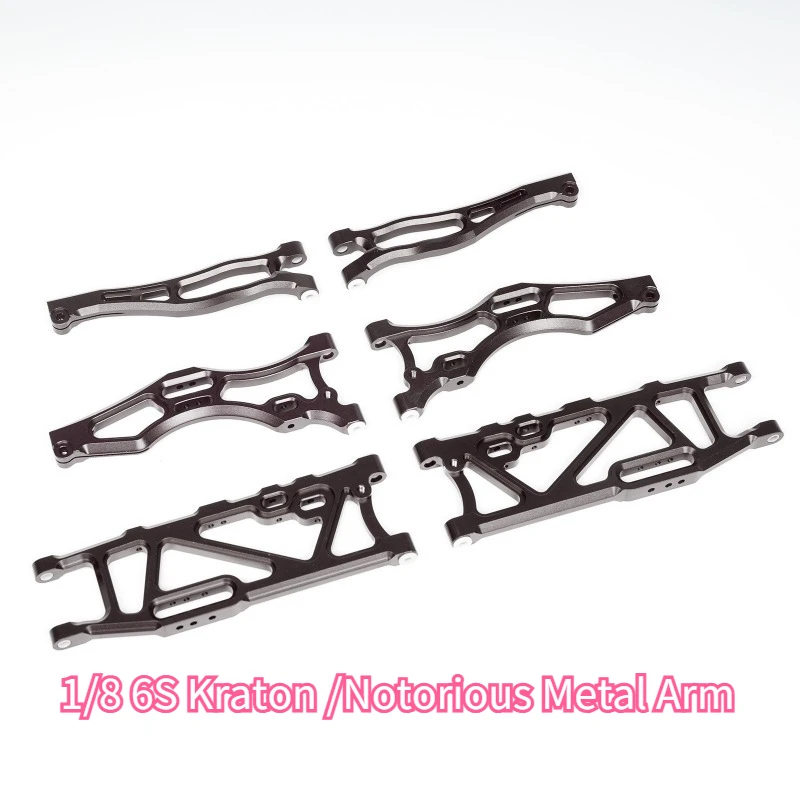 

Металлические рычаги подвески ARMMA 1/8 6S из алюминия 6061 для радиоуправляемых машин Kraton/Notorious/Fire Team/Big Rock, металлические детали для тюнинга