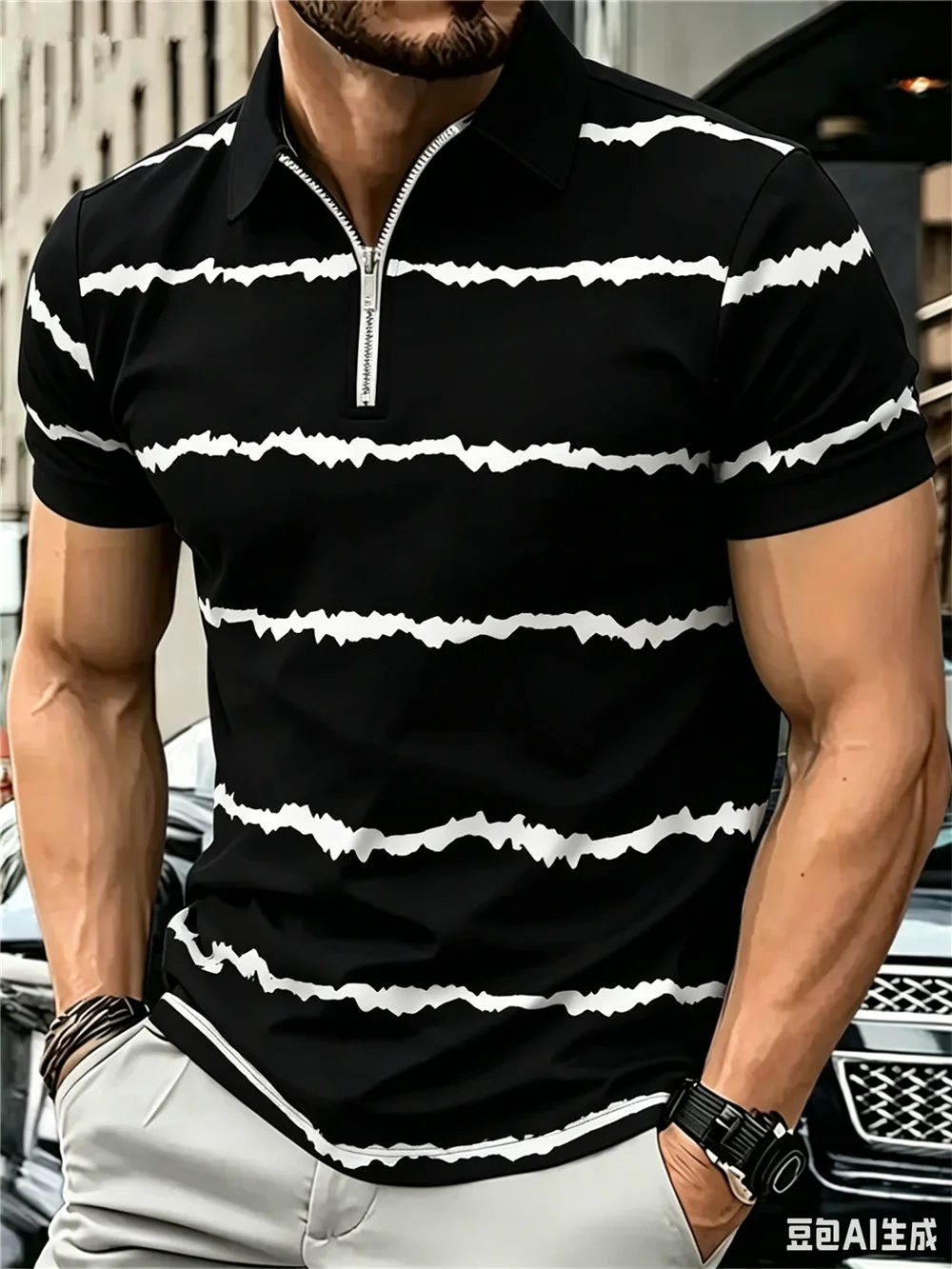 6XL Plus Size Men's Clothing Fashion Striped Polos T-Shirts Summer Short Sleeve 3d Printed Street Male POLO Tee Casual Tops