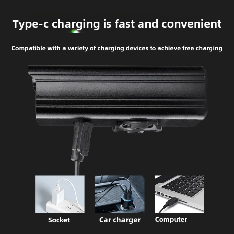 4 وضع 3 خرزة مصباح شاشة ديجيتال دراجة الجبهة ضوء سبائك الألومنيوم مقاوم للماء الطريق الدراجة السوبر مشرق ليلة ركوب مصباح السلامة