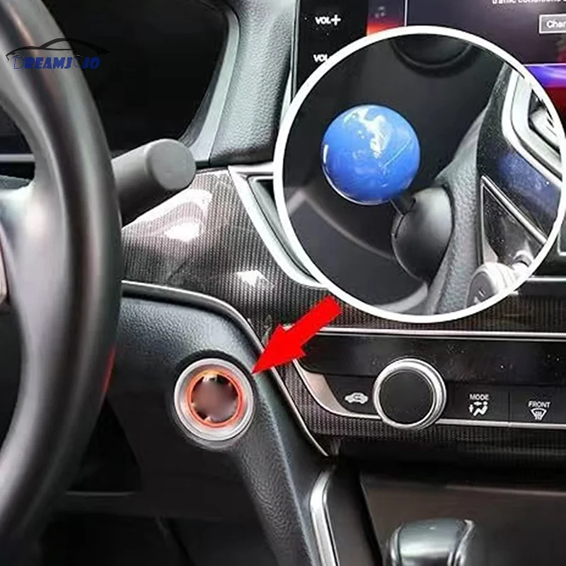 Universal Car Start Button With One Click Decor Stickerall Ball Club Style Car One-touch Start Button Rocker Modification Tools