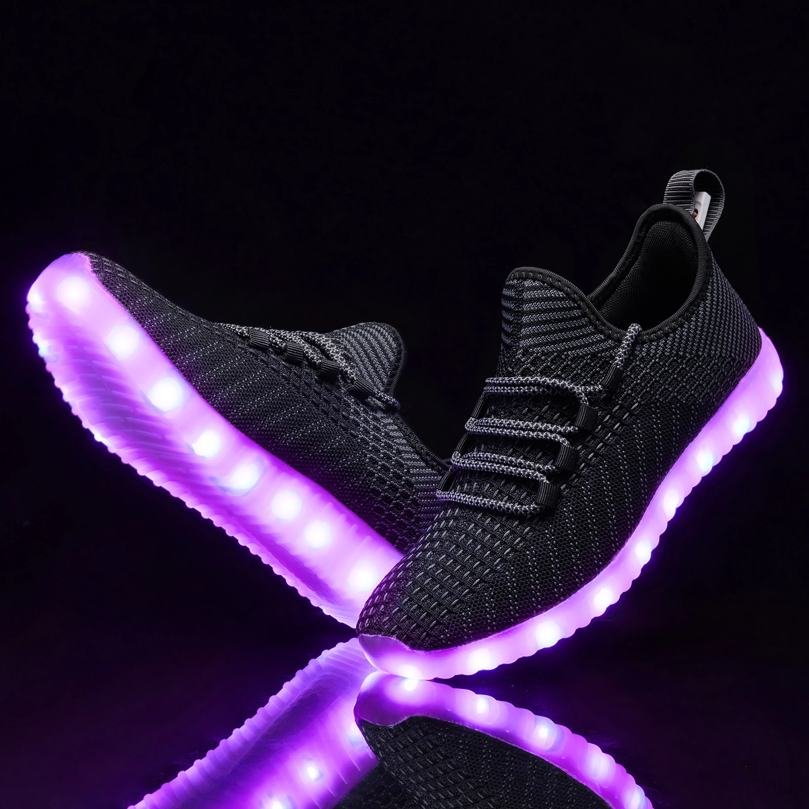 Tägliche Freizeitschuhe für Herren, Schuhe mit schillernden Lichtern, atmungsaktive Mesh-Laufschuhe, weiche und bequeme Herrenschuhe – Detail 8