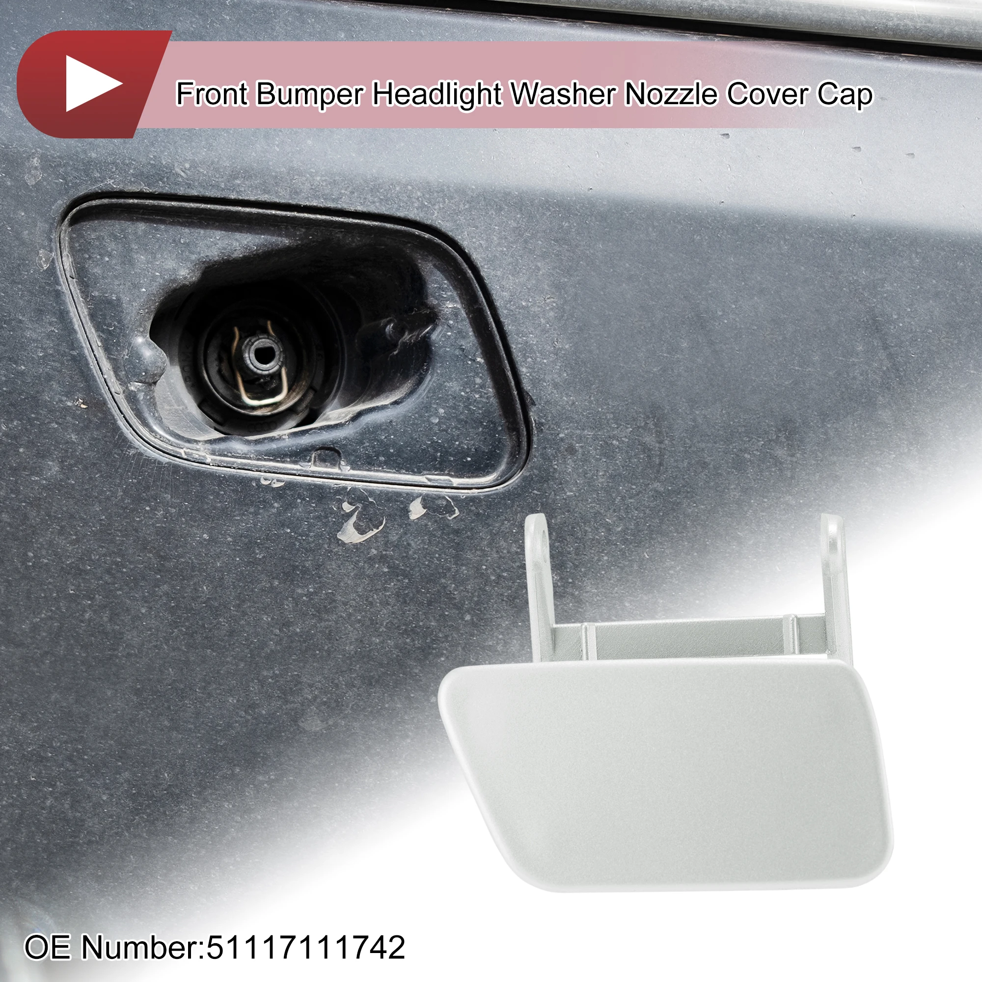 

UXCELL Накладка на бампер No 51117111742 для BMW 525i 04-05 Серебристый тон