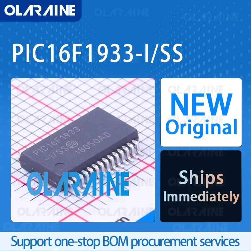 

1/5/10Pcs PIC16F1933-I/SS SSOP-28 original ic chip 8-bit microcontroller RoHS Core PIC16 Program memory 7 kB Voltage 5.5 V