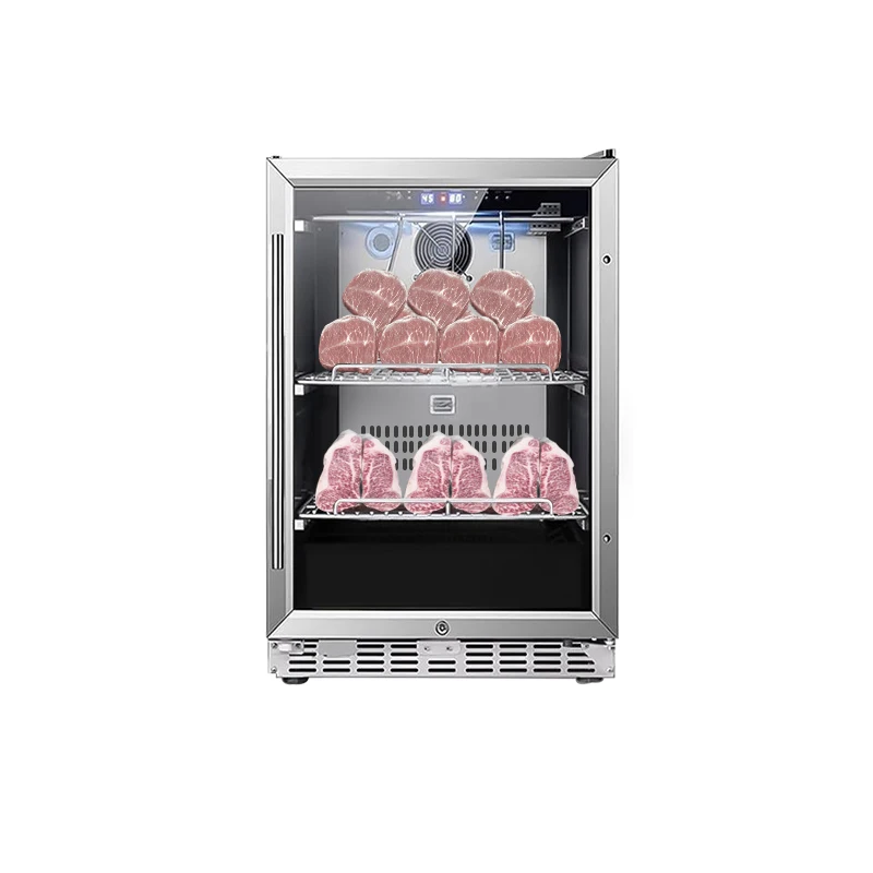 

Portable Mini Beef Dryer Cheese Ager Commercial Glass Door Fridge with Aging Cabinet for Serving Aged Steak Beef Refrigerator
