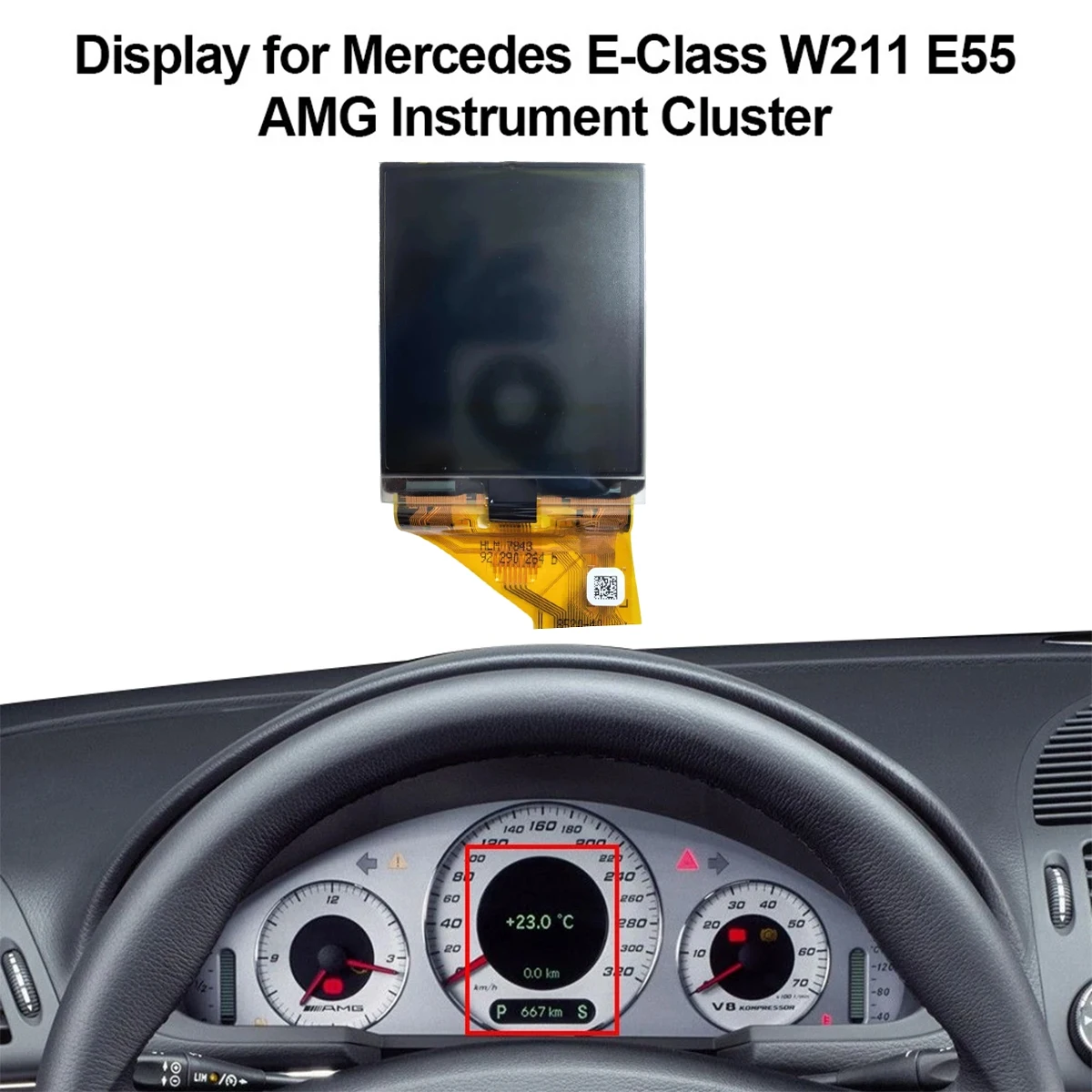 

LCD Display for Mercedes Benz W209 / W211 / W219 / CLK E CLASS E500 CLK350 Instrument Cluster Dashboard Replacement