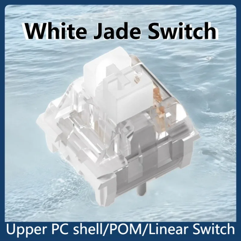 

WEIKAV White Jade Switch Linear HIFI Hot Swap 45g trigger Translucent Switches Customized Mechanical Keyboard Accessories MX