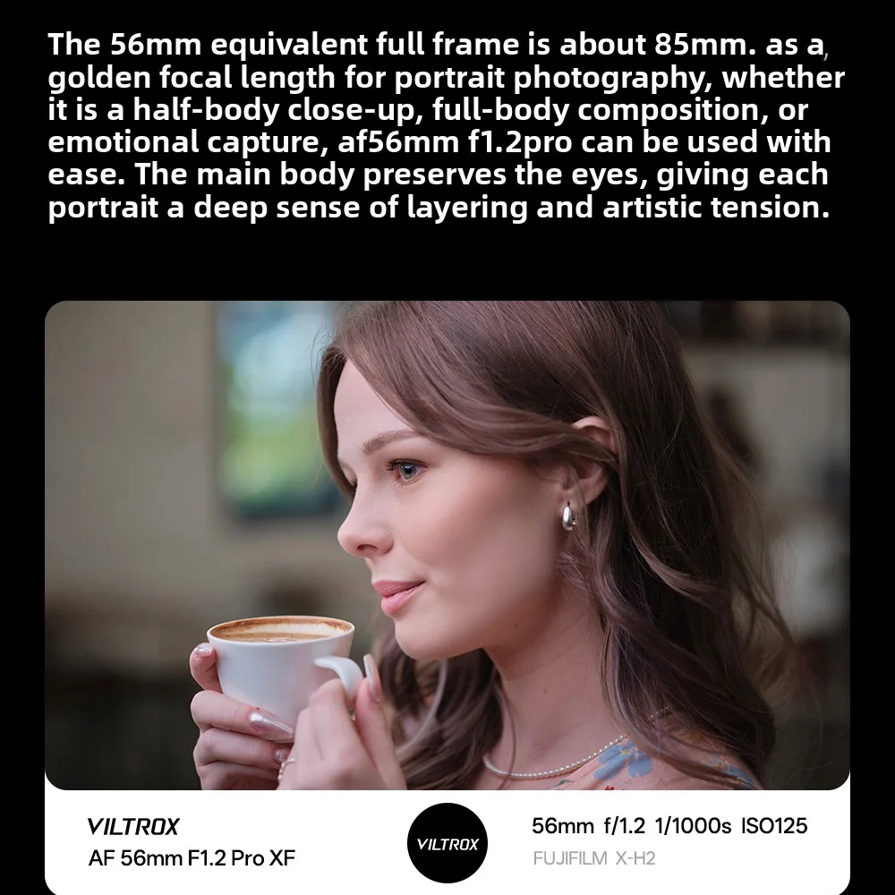 Viltrox 56 مللي متر F1.2 PRO التركيز التلقائي فتحة كبيرة كاميرات صورة عدسة ل Fujifilm XF سوني E ZV10 نيكون Z XT30II XS10 A7R A7M Z6