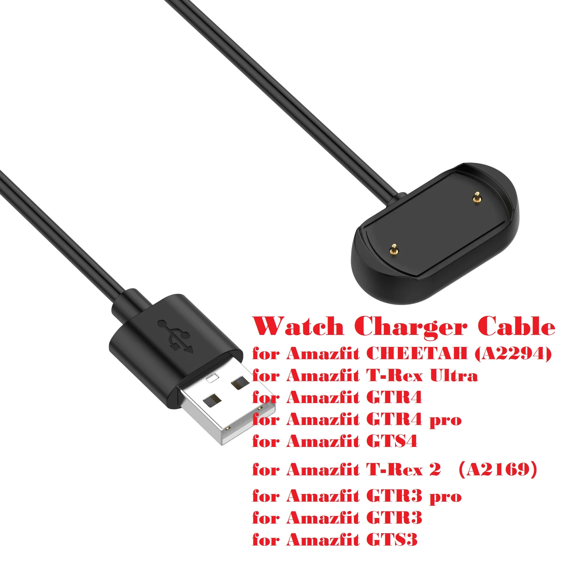 Watch Charger for Amazfit T-Rex Ultra Charging Cable for Amazfit CHEETAH A2294 GTR4 GTR3 PRO GTS3 Watch