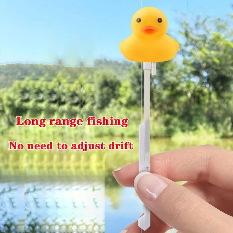 2024 New Automatic Bottom-Finding Fish Float Eye-catching Adjustment-free Float Long-distance Small Yellow Duck Fishing Artifact