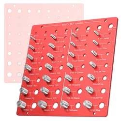 Nut and Bolt Thread Checker Set 28 Thread Identifier Gauge Inch and Metric Size Precise Screw Size and Thread Measuring Tools