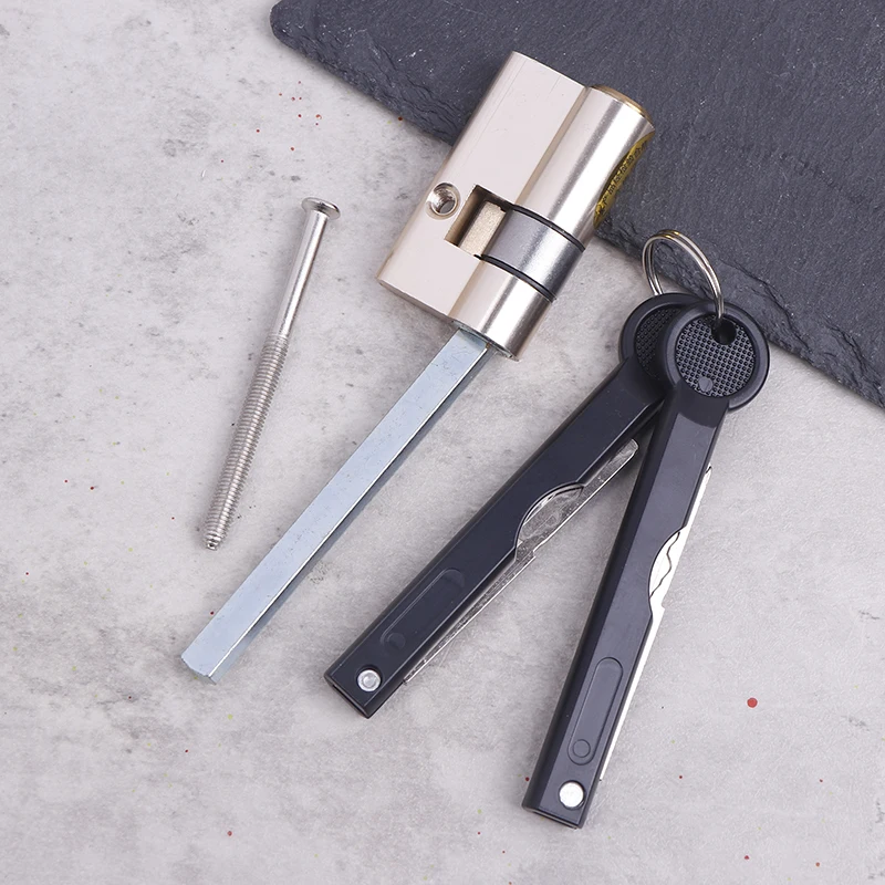 Copper Made Automatic Fingerprint Lock Cylinder With C-Class Tail, Perfect for Anti-theft Doors