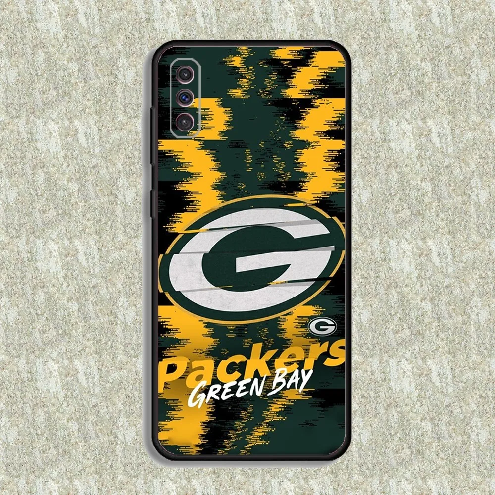 G-Green B-Bay P-Packers Phone Case For Samsung S23,23,22,30,21,10,9,Note20 Ultra,Lite,Ultra,5G,Plus,FE,Black Soft Case