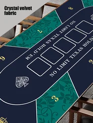 120x60cm Velvet Texas Poker 180x90cm Tablecloth Table Mat Anti Slip Special Rubber Poker Mat Chip Texas Poker Tablecloth