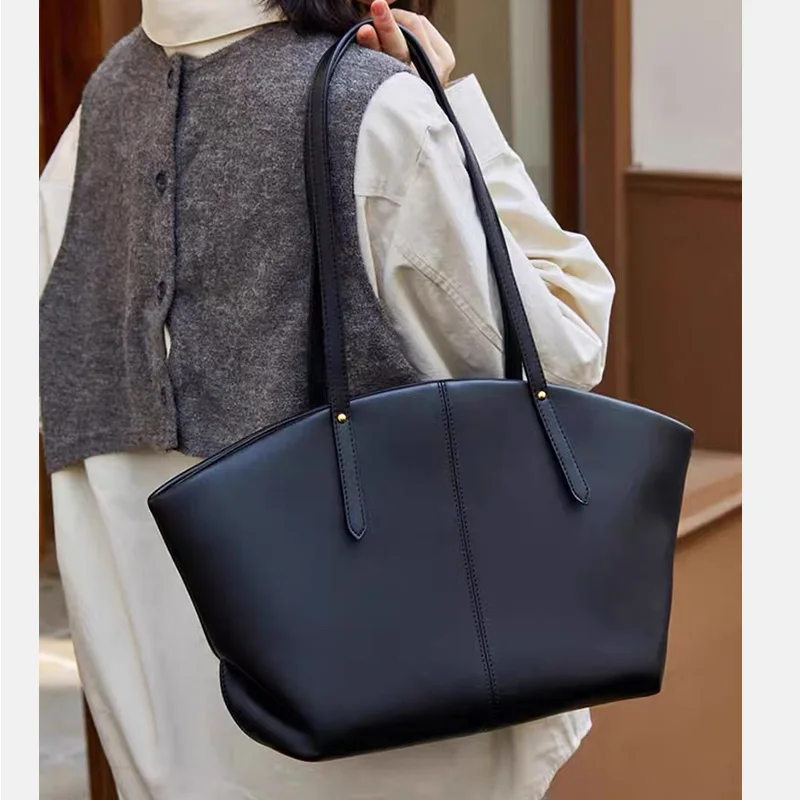 ZR DIARY Vintage Tote Bags Large Capacity Women Split Leather Handbag Leisure Single Shoulder Bag for Female 2567