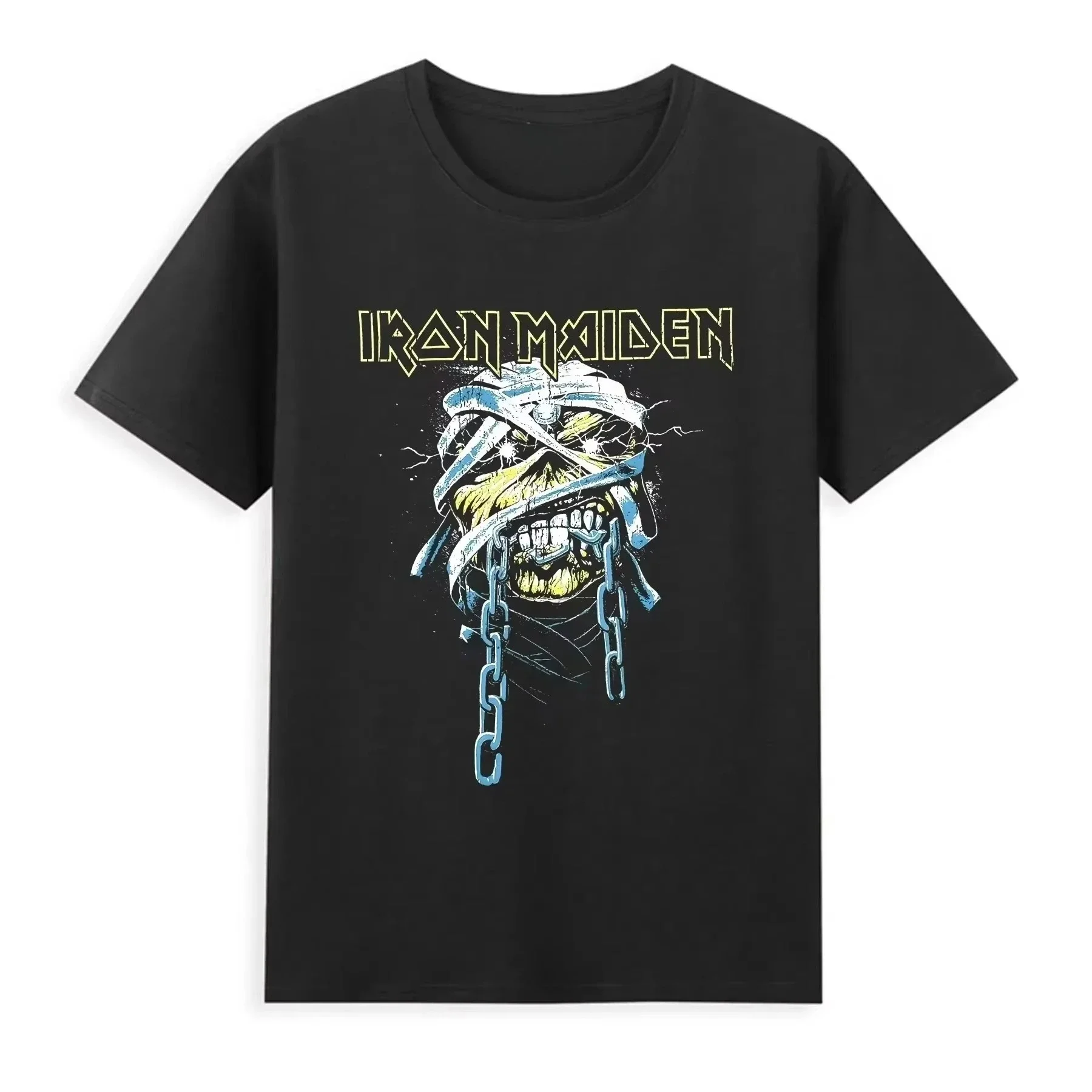 

2025 Men Iron T Shirt Casual Powerslave Head T-shirt Graphic Oversized Sports Tops Maiden Comfortable Streetwear CottonTee