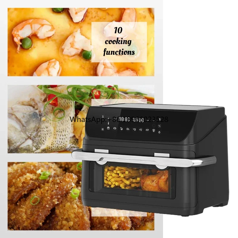 Large Capacity 10L Touch Screen Double Air Fryer Electric Deep Fryer Oven Smart Air Fryers With 10 Cooking Functions