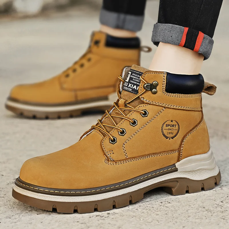 New Men's Shoes: Chelsea Boots for Men, One-Click Slip-On Fashion Boots, Large-Size Reversible Leather Short Boots, Men's Genuin