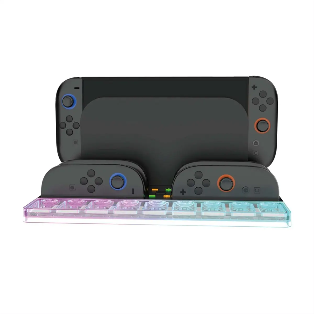 Super Sale For Switch 2 JoyCon L R Controller Charger Storage Base Game Console Stand with RGB Light for Switch 2 Storage Base