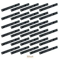 30 juegos de cubos de plástico medianos, etiquetas de exhibición de precios, soporte de números ajustable, marco, tienda de etiquetas