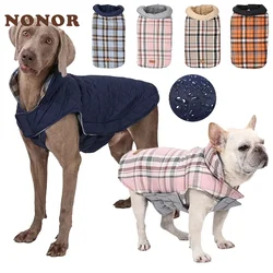 NONOR Winter Dog Jacket Waterproof Cozy Dog Clothes for Medium Large Dogs Warm Dog Coat French Bulldog Labrador Costume