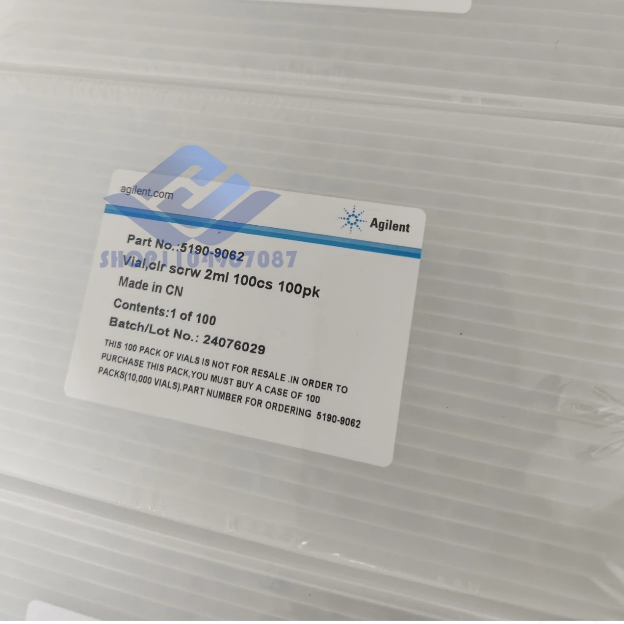 

5190-9616 5190-9618 5190-9062 for Agilent sample bottle transparent 2ML 100/PK