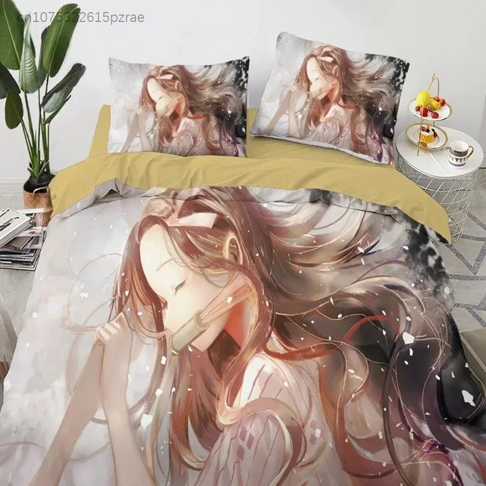 Anime Kawaii Japan Loli Bedding Set For Bedroom Soft Modern Bedspreads Comefortable Kids Duvet Cover Quilt Cover And Pillowcase