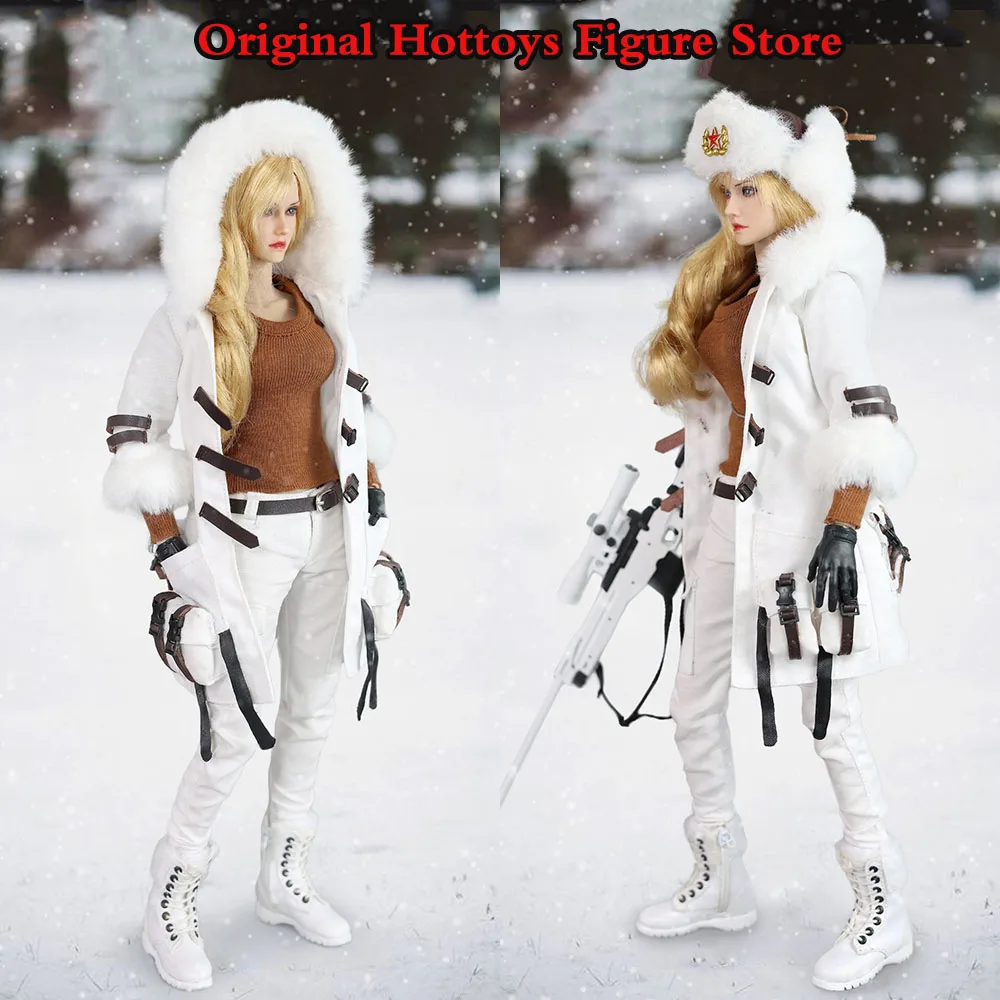 In Stock BBK BBK018 1/6 Scale Female Soldier Snow Sniper With Skis Weapon Full Set 12-inch Action Figure Model Gifts Collection