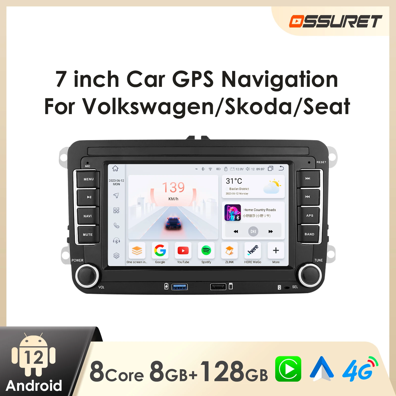 Android Car Radio for VW Volkswagen Skoda Golf 5 6 Touran Passat B6 Polo Jetta Sharan Caddy Scirocco Carplay Multimedia Player