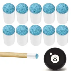 Slip On Cue Tips 10PCS Blue Pool Slip On Tips Kit Billiard Accessories 12MM 13MM Billiard Stick Tip For Common Regular Standard