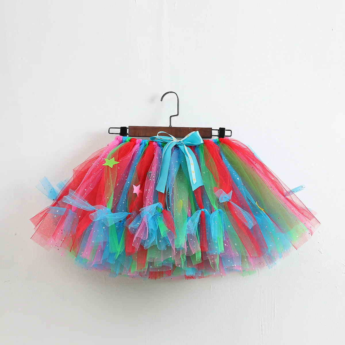 Baby Girls Pastel Tutu Skirts Kids Handmade Ballet Tulle Tutus Pettiskirt with Pink Ribbon Bow Children Birthday Party Skirts