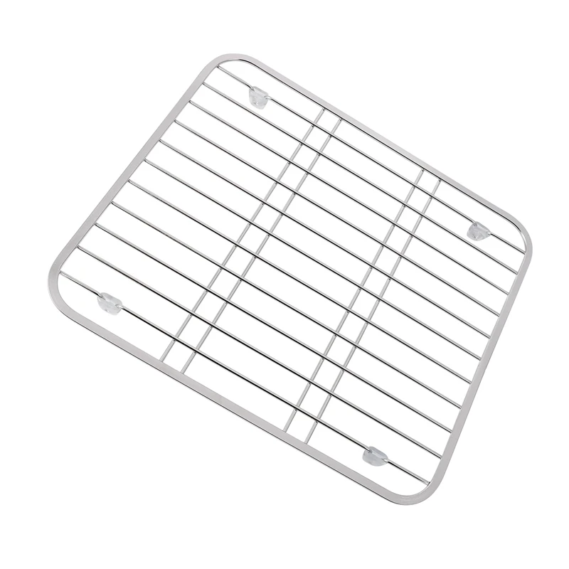 Stainless Steel Sink Drainer Rack Multifunctional Kitchen Fruit Vegetable Dish Drying Rack Kitchen Sink Protector Grid