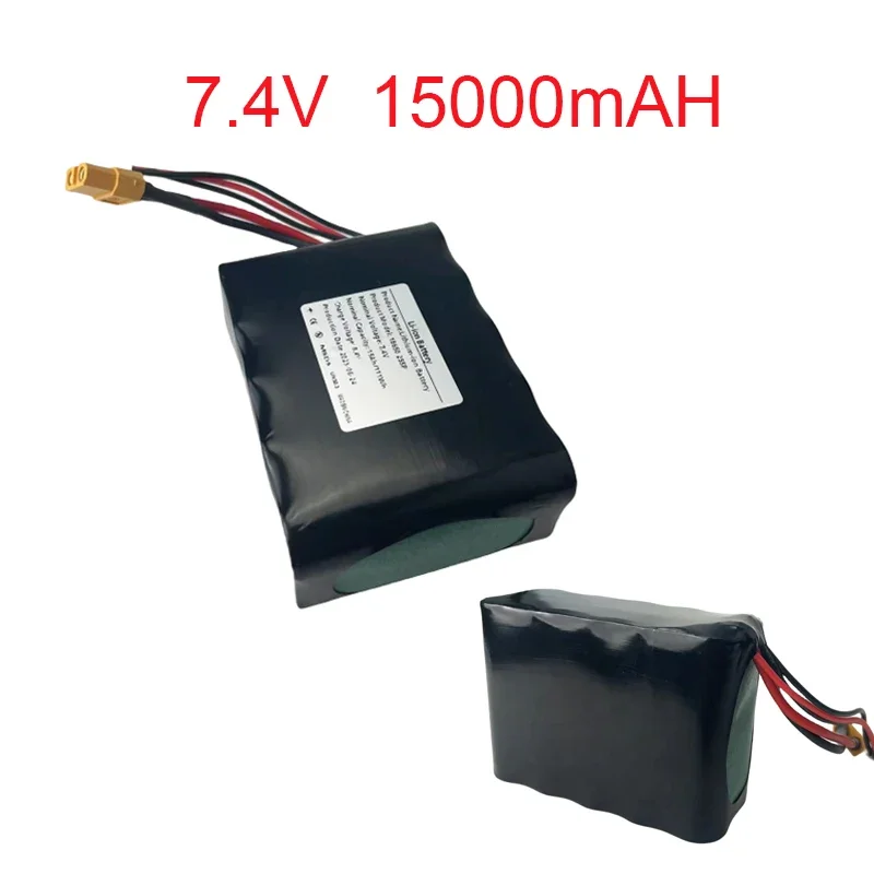 Akumulator litowy 7,4 V 15 A 18650 2S5P 15000 mAh wysoki prąd, akumulator dużej mocy do elektrycznego samochodu zabawkowego UAV