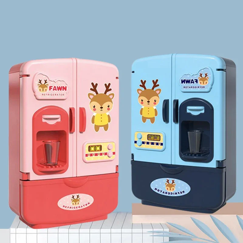New Kids Toys Simulation Fridge Refrigerator Accessories Pretend Play Educational For Kitchen Set Food For Children's Gifts