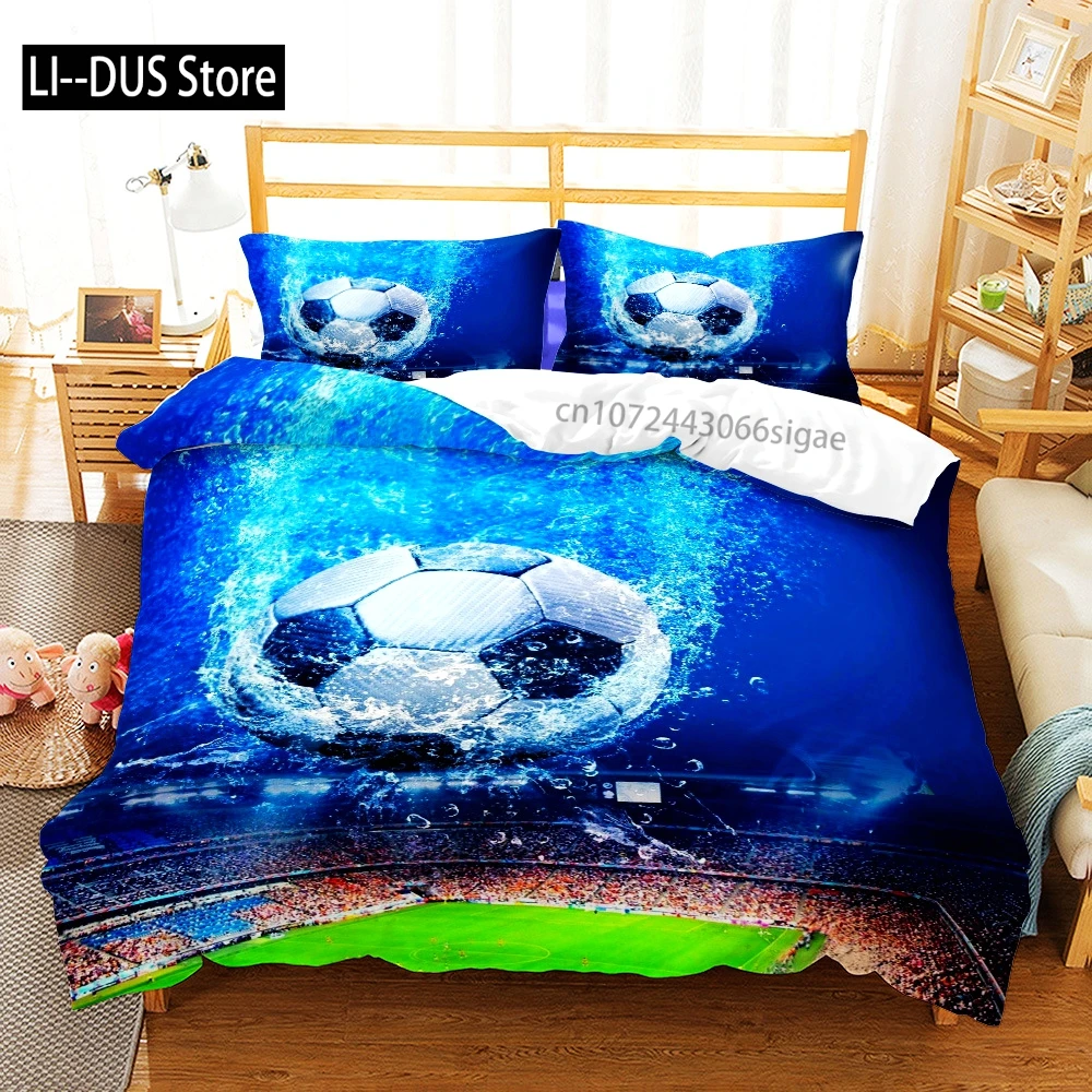 

Football Bedding Set Single Twin Full Queen King Size love sports Bed Set Aldult Kid Bedroom Duvetcover Sets 3D Print 013