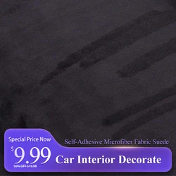 50x140cm Microfiber Suede Fabric Self Adhesive Car Wrapping Film Imitation Decorative Trims for Headliner Car Center Console