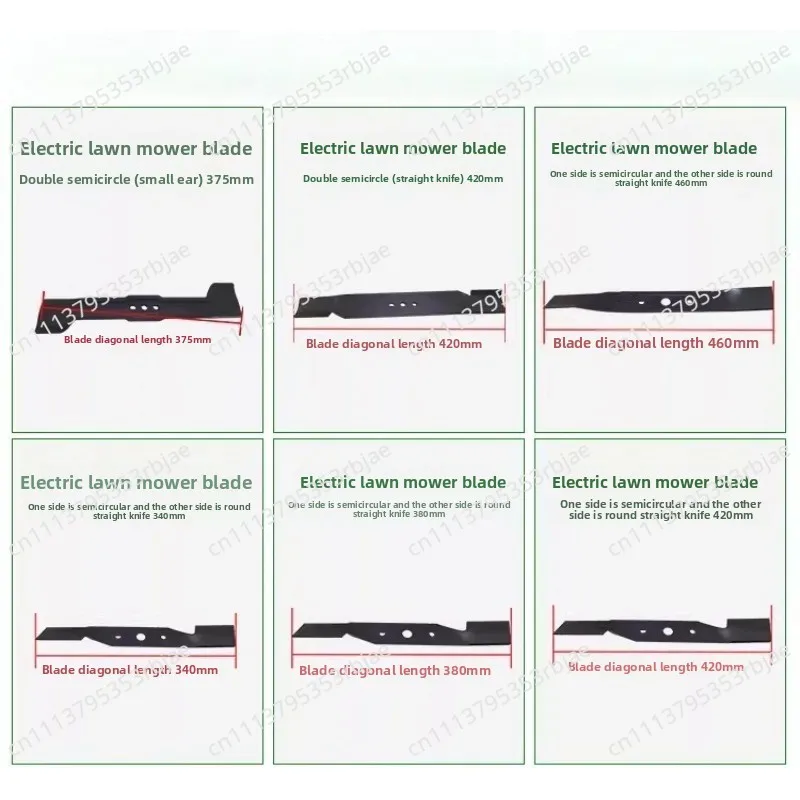 Electric Lawn Machine Small Blade Both Sides Half Circle Semi Round Round Single Straight Knife Small Ear Lawn Mower Knife