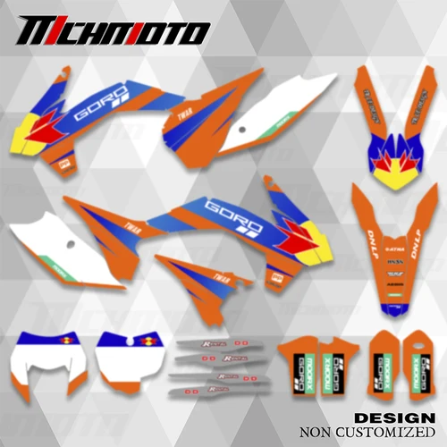 Imagen 1 del producto MCHMFG Juego completo de pegatinas gráficas para KTM EXC EXC-F 125 250 300 350 450 2014 2015 2016 SX SXF 2013 2014 2015