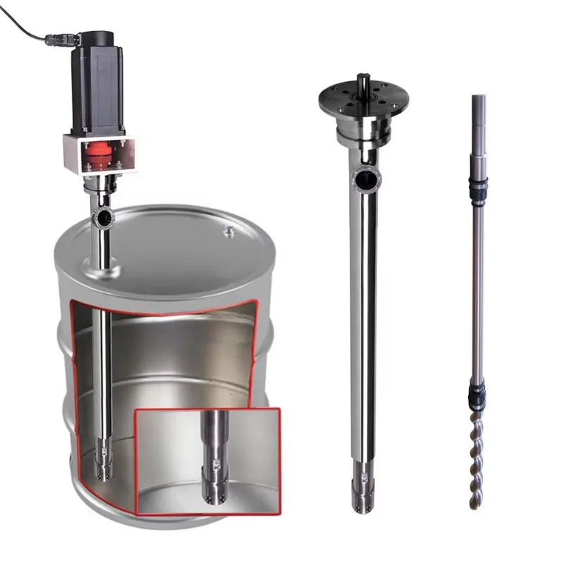 Food grade stainless steel electric screw pump barrel pump for honey, cream, ketchup, etc.